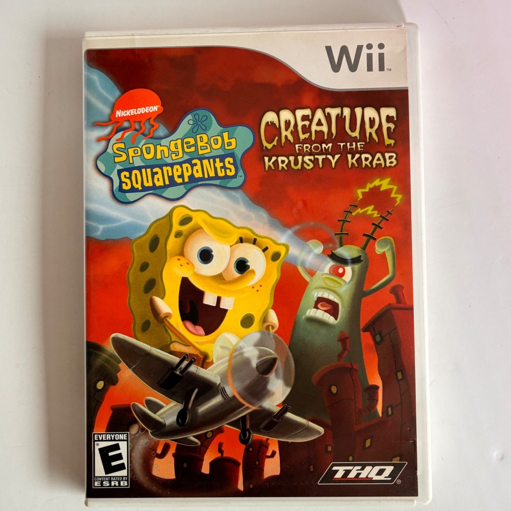 SpongeBob SquarePants Creature from the Krusty Krab Nintendo Wii THQ Video Game
